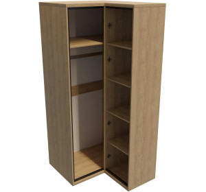 MEDIOLAN M14, rohová šatníkovo-policová skriňa