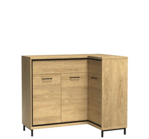 MEDIOLAN M15-KN, rohová komoda no kovových nohách