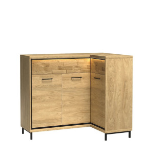 MEDIOLAN M15-KN, rohová komoda no kovových nohách