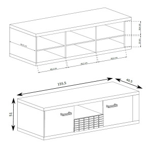 NATURAL N12, TV stolík