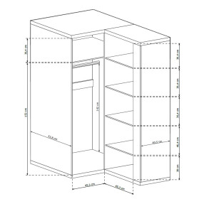 NATURAL N14, rohová skriňa