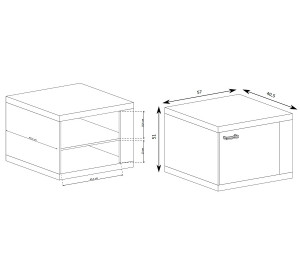 NATURAL N18, nočný stolík