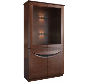 BARI dvojdverová vitrína s osvetlením