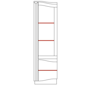 DIUNA jednodverová knižnica 1DS1D, pravé prevedenie