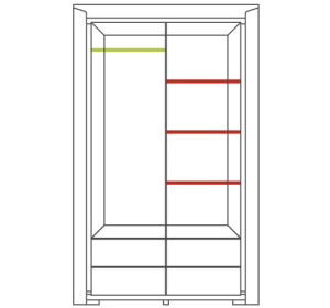 SEMPRE šatníková skriňa II