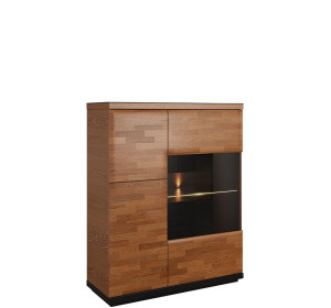 VERANO vysoká barová skrinka 1DS1D s osvetlením, ľavé prevedenie