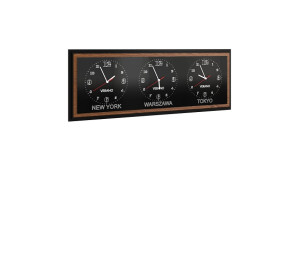 VERANO nástenné hodiny, trojité