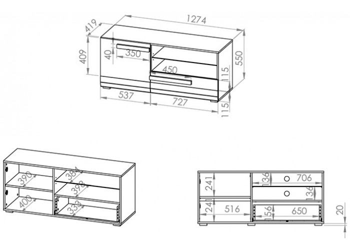 BLANCO 10, TV stolík