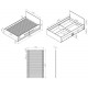 BLANCO 1701, jednolôžková posteľ 120x200 cm s úložným priestorom