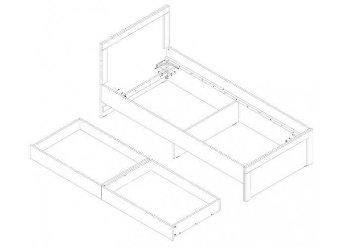 ARIZONA RRL-01 jednolôžková posteľ 90x200 cm s úložným priestorom