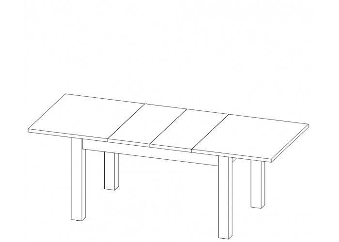 COUNTRY 40, rozkladací jedálenský stôl 140-177-214x90 cm