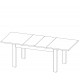 COUNTRY 40, rozkladací jedálenský stôl 140-177-214x90 cm