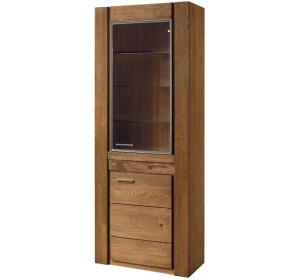 VELVET dub rustikal 11, vitrína, pravá