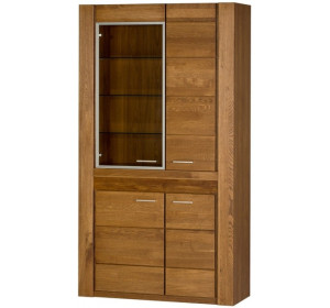 VELVET dub rustikal 12, vitrína