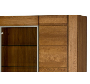 VELVET dub rustikal 12, vitrína