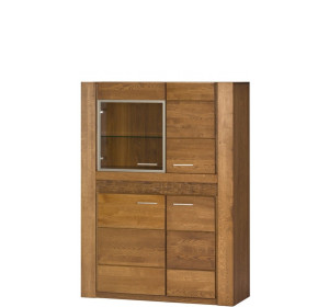 VELVET dub rustikal 15, vitrína