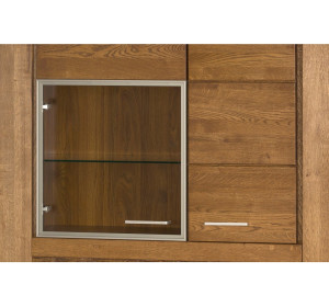 VELVET dub rustikal 15, vitrína