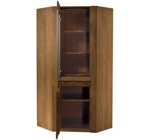 VELVET dub rustikal 16, rohová barová skrinka