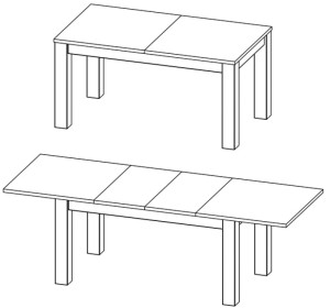VELVET dub rustikal 40, jedálenský stôl 140-250 x 90cm