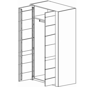 VELVET dub rustikal 70, šatníková skriňa