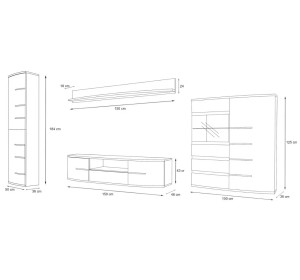 ONTARIO I, obývacia stena