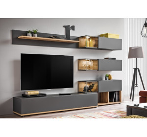 SILK 1 antracit, obývacia stena