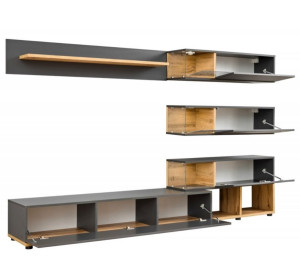 SILK 1 antracit, obývacia stena