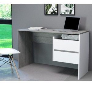 TULIO beton/biela, písací stolík