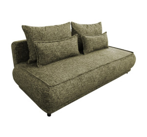 PAROS olivová, rozkladacia pohovka s úložným priestorom