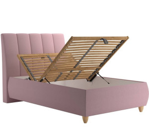 Blanar ALICE ružová, čalúnená posteľ 120x200 cm s úložným priestorom 