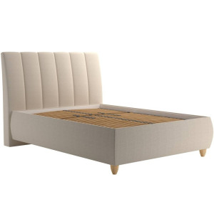 Blanar ALICE béžová, čalúnená posteľ 140x200 cm s úložným priestorom 