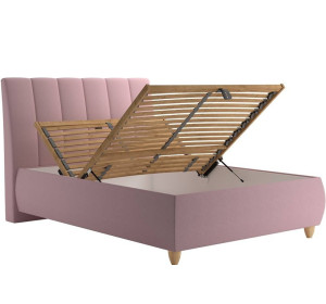 Blanar ALICE ružová, čalúnená posteľ 140x200 cm s úložným priestorom 