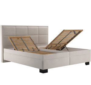Blanar ELA krémová, manželská posteľ s úložným priestorom 180x200 cm