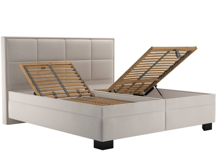 Blanar ELA krémová, manželská posteľ s úložným priestorom 180x200 cm