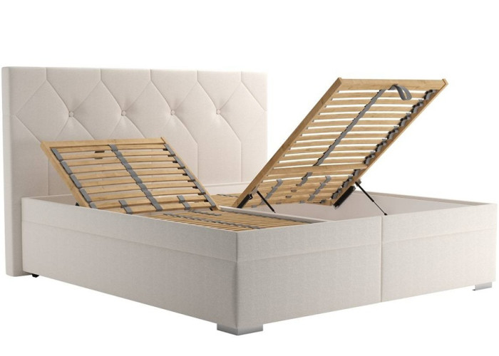 Blanar GELA krémová, manželská posteľ s úložným priestorom 180x200 cm