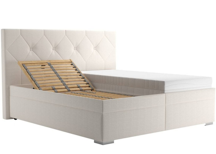 Blanar GELA krémová, manželská posteľ s úložným priestorom 180x200 cm