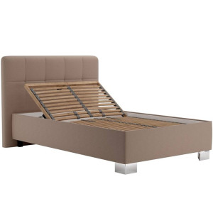 Blanar KELLY svetlohnedá, čalúnená posteľ 120x200 cm s úložným priestorom 