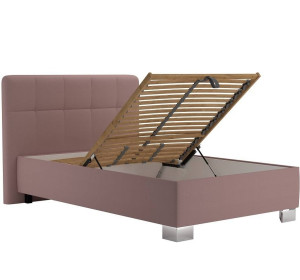 Blanar KELLY ENJOY ružová, čalúnená posteľ 120x200 cm s úložným priestorom 