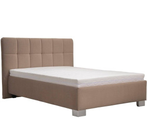Blanar KELLY svetlohnedá, čalúnená posteľ 140x200 cm s úložným priestorom 