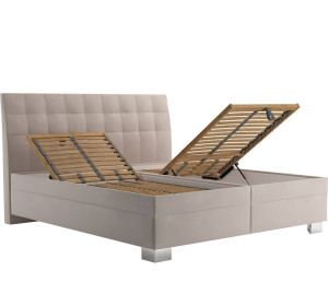 Blanar NATY béžová, manželská posteľ s úložným priestorom 160x200 cm