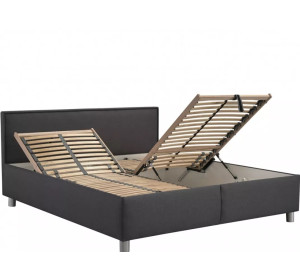 Blanar OREGON sivá, manželská posteľ s úložným priestorom 160x200 cm