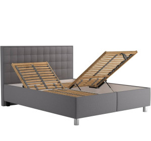 Blanar RUBY sivá, manželská posteľ s úložným priestorom 180x200 cm