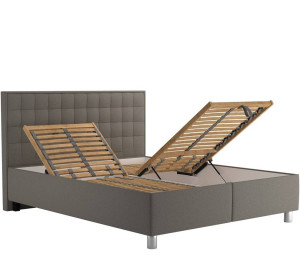 Blanar RUBY taupe hnedo-sivá, manželská posteľ s úložným priestorom 180x200 cm
