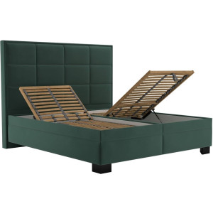 Blanar SABRINA zelená, manželská posteľ s úložným priestorom 180x200 cm