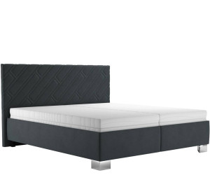 Blanar SYLVA antracitová sivá, manželská posteľ s úložným priestorom 160x200 cm