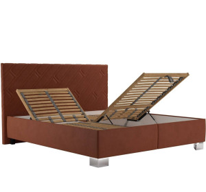 Blanar SYLVA tehlová, manželská posteľ s úložným priestorom 160x200 cm