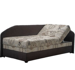 Blanar TURI 4 hnedá pravá, čalúnená rohová posteľ 90x200 cm s roštom a matracom