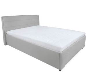 COSALA sivá, čalúnená posteľ 140x200 cm s úložným priestorom