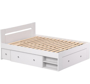 REA LARISA UP 160 biela, manželská posteľ 160x200 cm s úložným priestorom