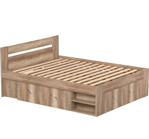 REA LARISA UP 160 dub canyon, manželská posteľ 160x200 cm s úložným priestorom